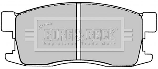 BORG & BECK Комплект тормозных колодок, дисковый тормоз BBP1225